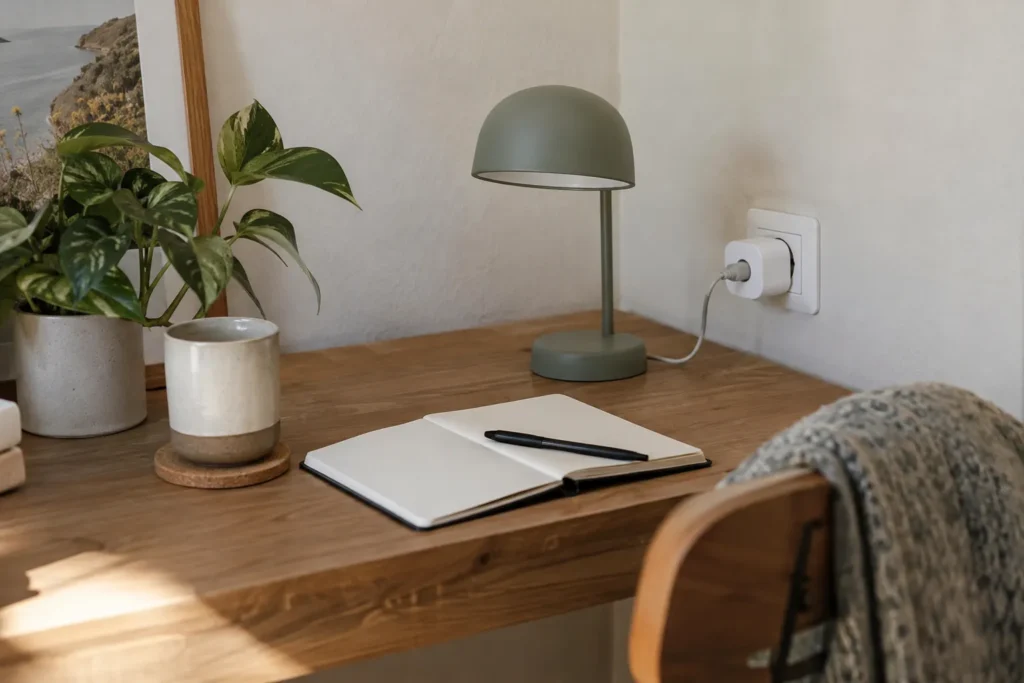 Lampe éteinte et carnet de suivi