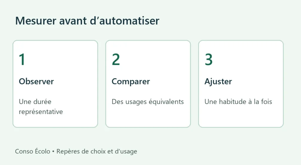 Observer, comparer puis ajuster sa consommation